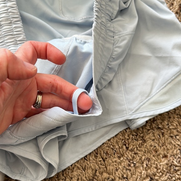 Lululemon Hotty Hot Hr High Rise Shorts Powder Blue Size 8 Tall - Picture 9 of 16